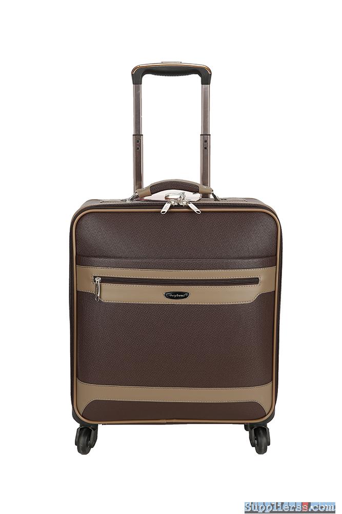 super quiet brown PU luggage case
