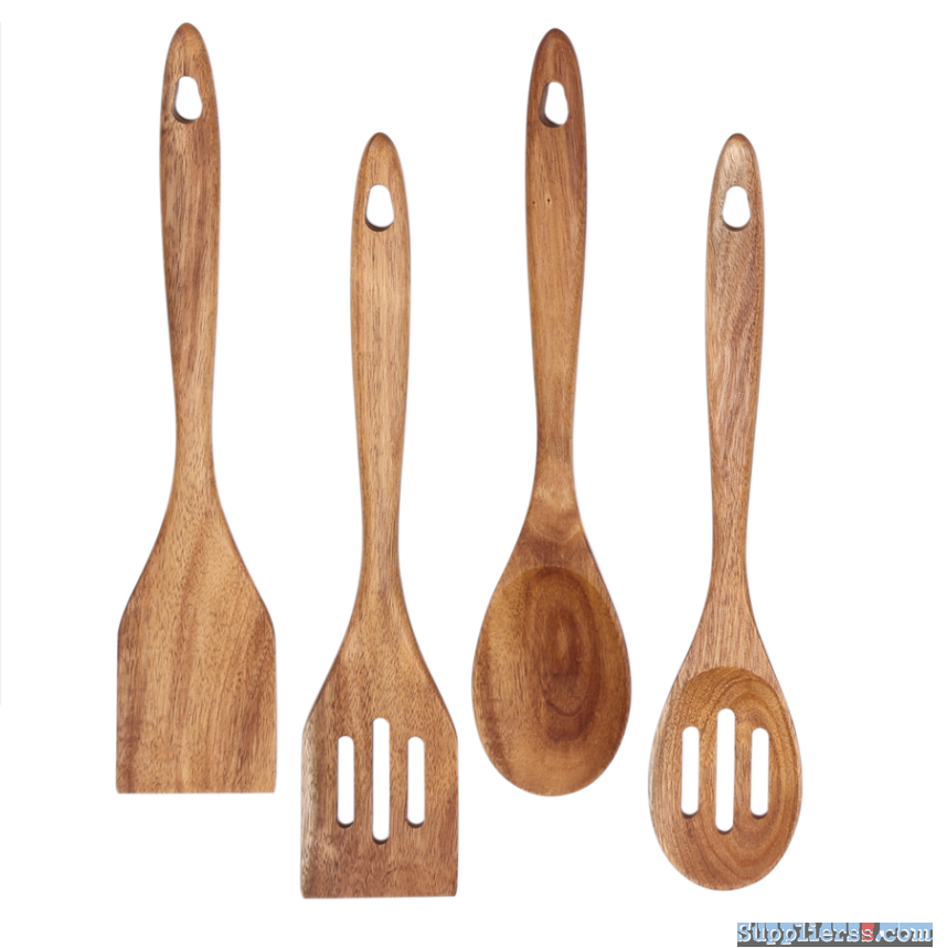 4 pcs of one set wooden cooking utensils