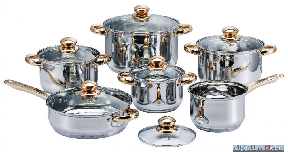 Tight-Fitting Covers Stainless Steel Cookware Set