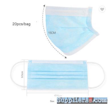 Hidoon PM2.5 Disposable Face Mask,Light Cool and Breathable Surgical Mask, Blue