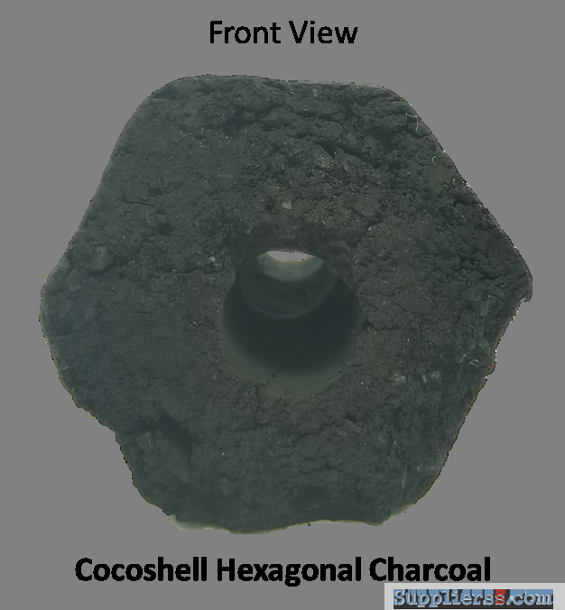 Coconut Shell Hexagonal Charcoal Briquette