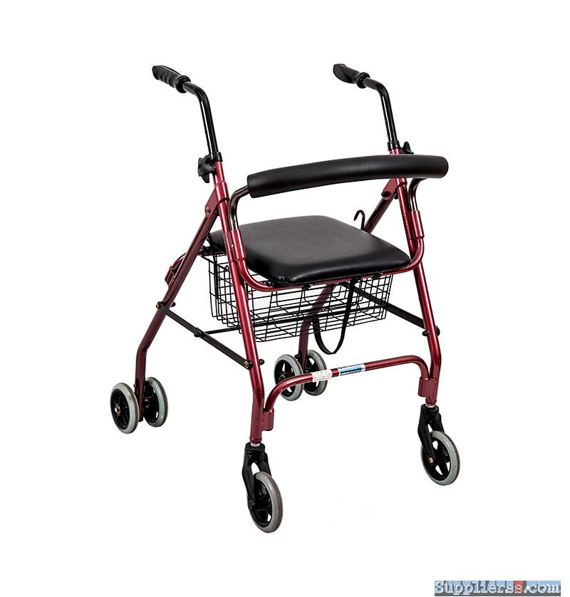 Foldable Aluminum Rollator with 8' casters