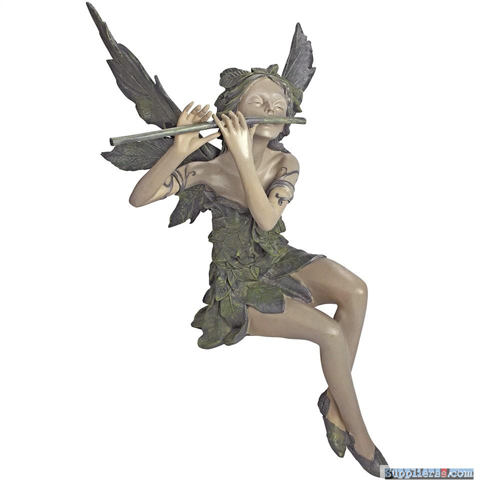 Polyresin Fairy Of Wind Sitting Garden Statue98