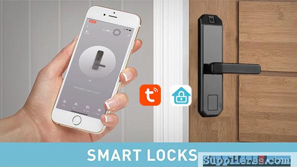 custom security digital keyless bluetooth wifi Tt & Tuya Lock fingerprint Smart Door Lock 