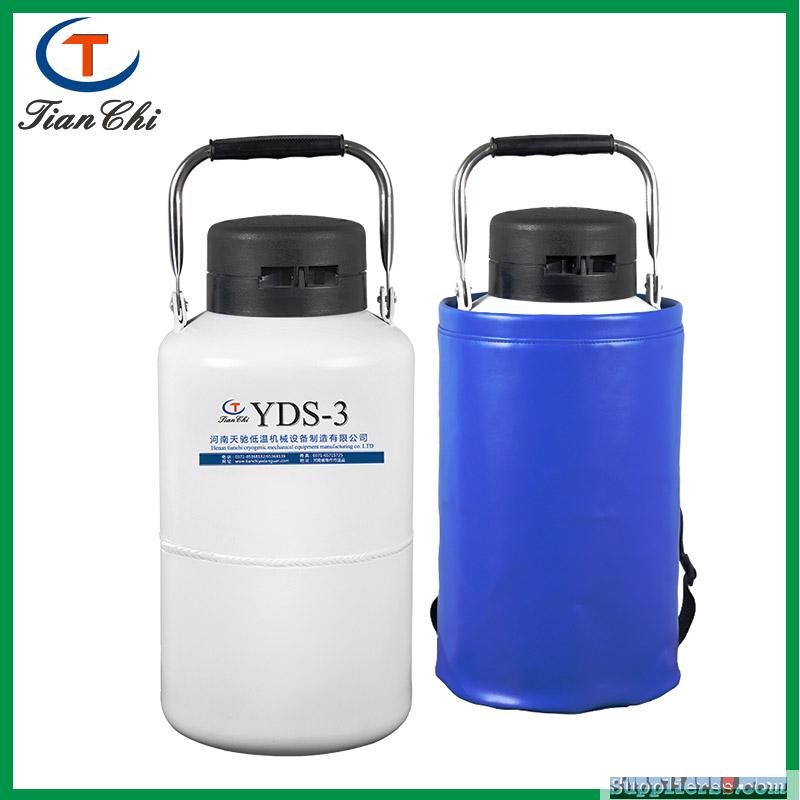 Thermal insulation cylinder 3 liters liquid nitrogen tank dry ice tank for semen storage