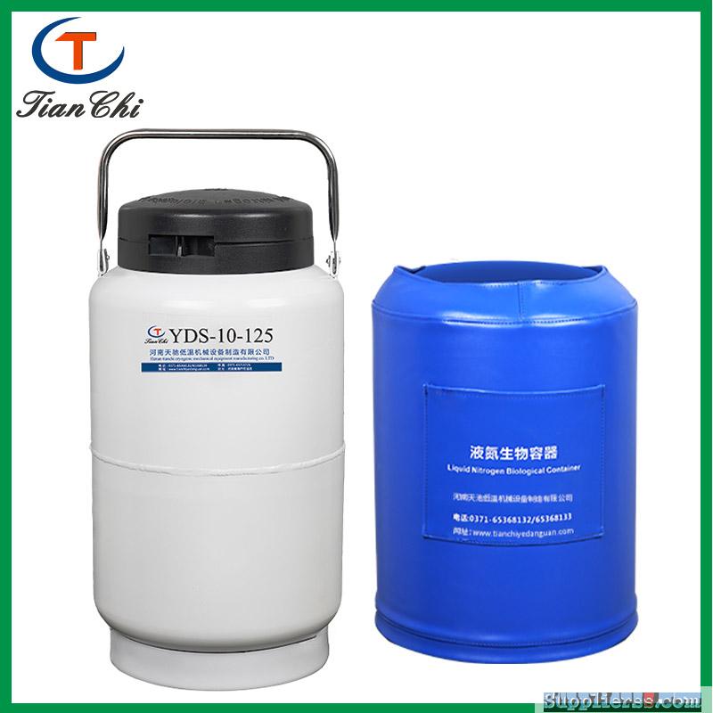 Thermal insulation cylinder 10 liters liquid nitrogen tank dry ice tank with protective ca