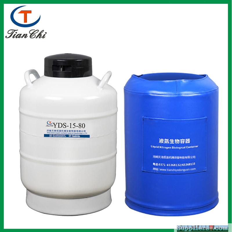 YDS-15 aluminum alloy liquid nitrogen tank dry ice tank with 4 pails