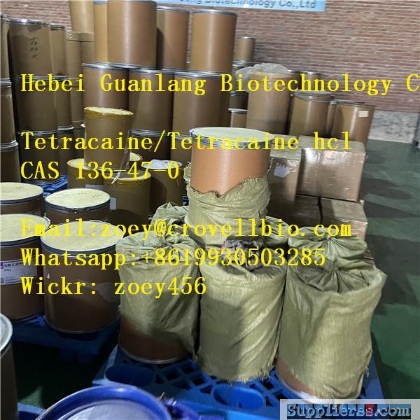 Tetracaine/Tetracaine hydrochloride China factory with low price zoey@crovellbio.com