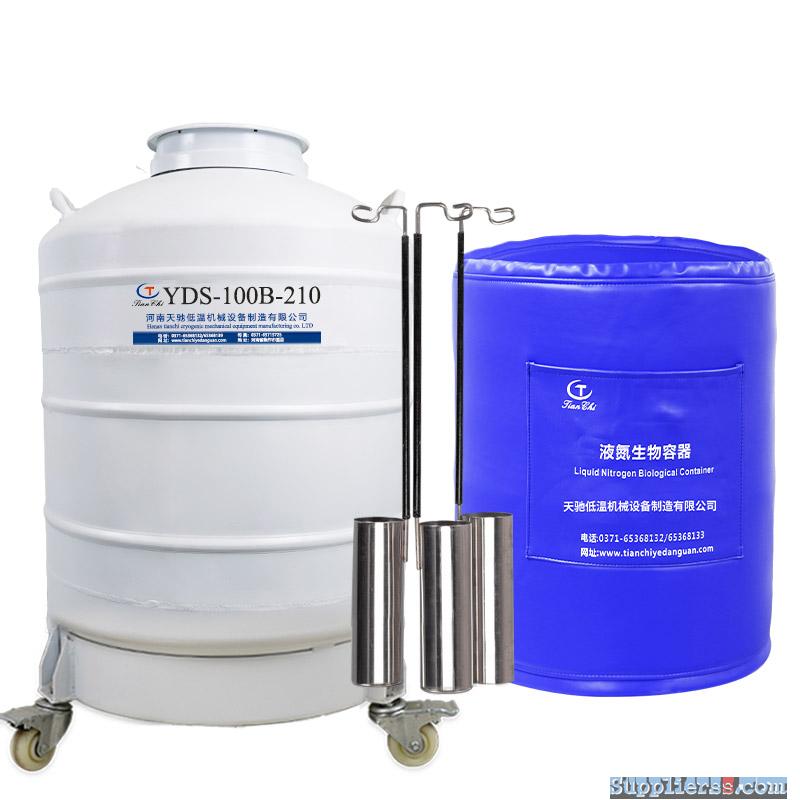 Vacuum flask liquid nitrogen dewar tanks with 6 canisters for artificial insemination