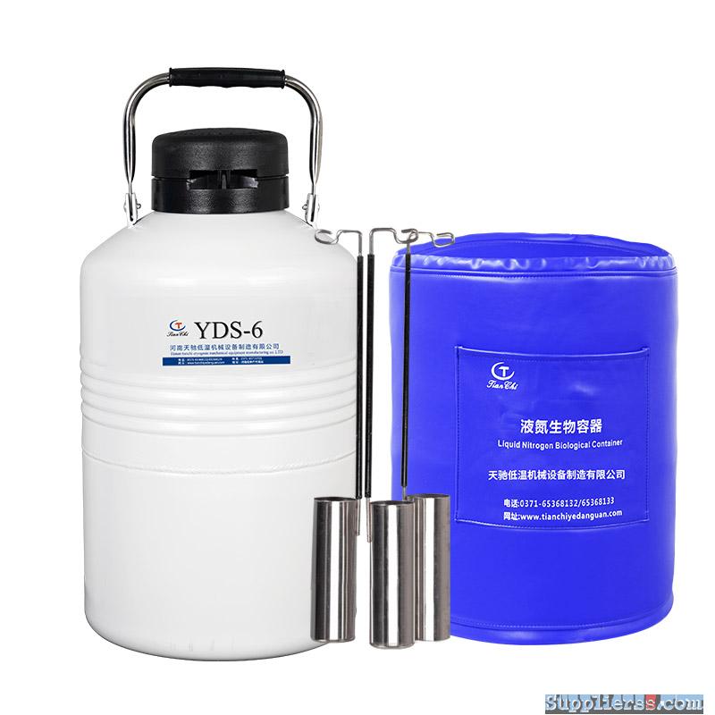 YDS 6 Cryogenic Dewar Liquid Nitrogen Bottle Flask Small Capacity 6L Storage Tank