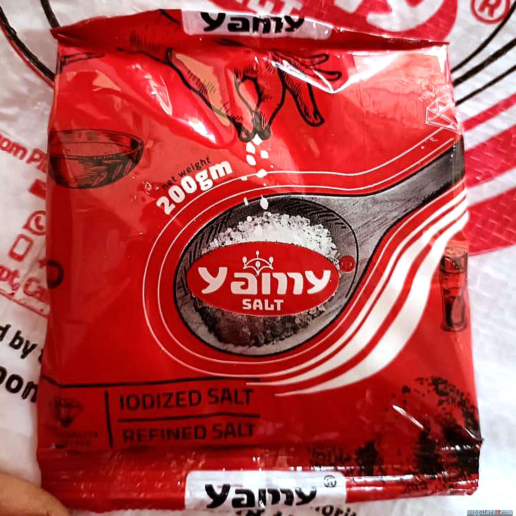 Premium Salt Yamy 200g Table Salt Certified by Halal and ISO Laminated Package Customizabl