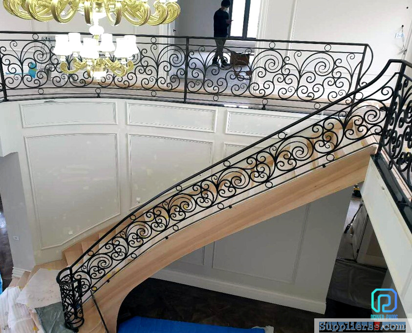Luxury wrought iron stair balustrade