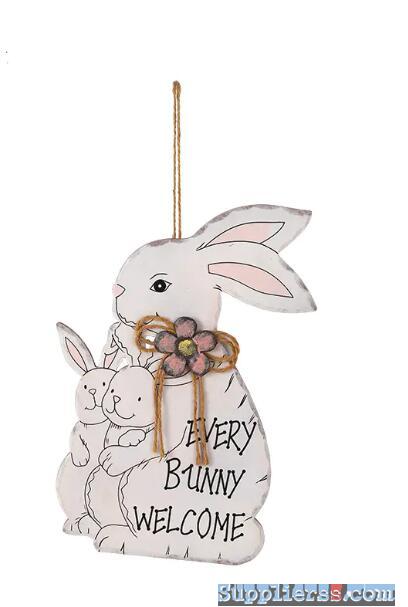 Mdf Wall Hanging Ornaments Easter Home Bunny Decoration Easter Decoration Rabbit Easter De