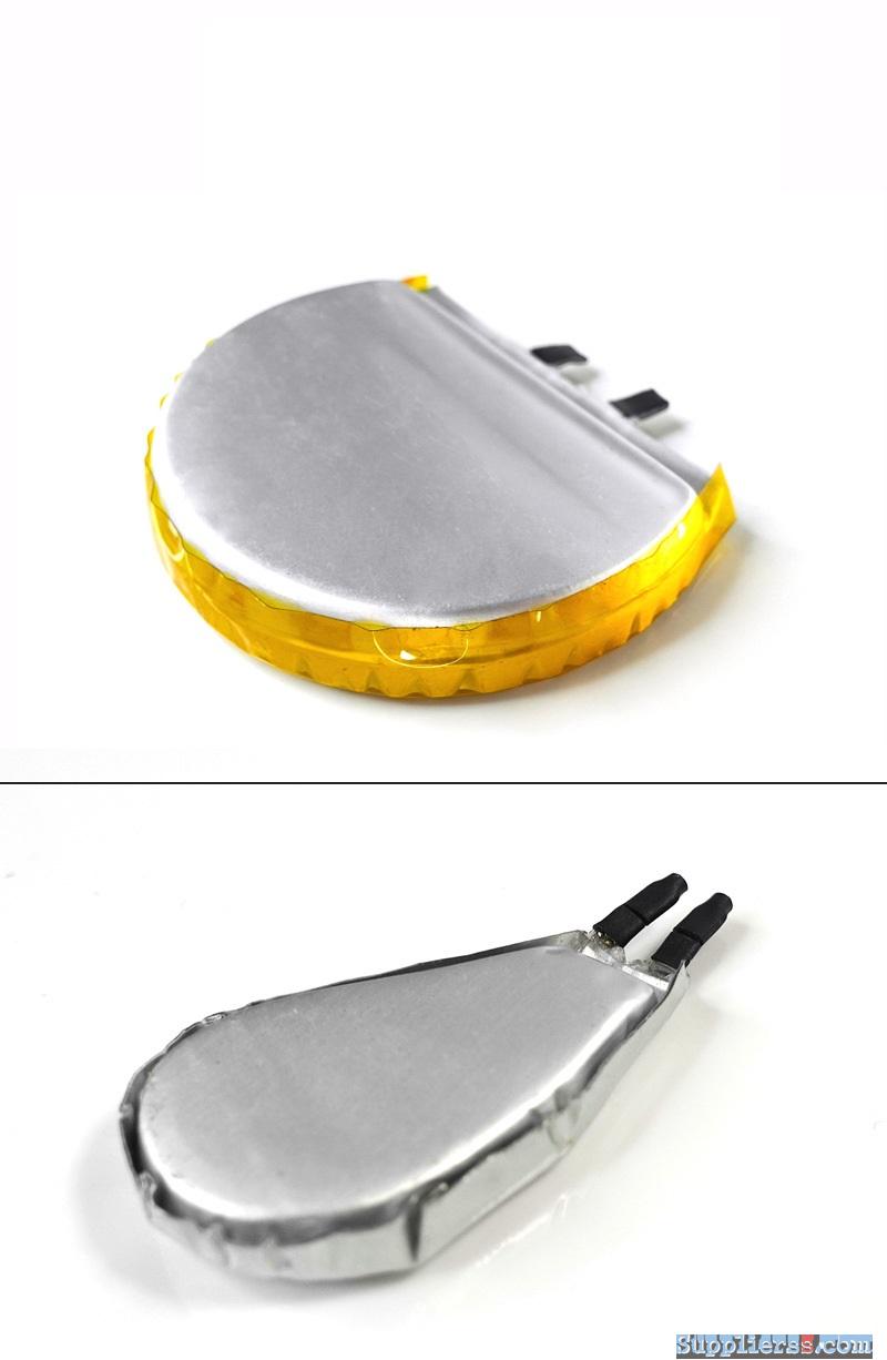 Round Water Drop Shaped Rechargeable Li-Polymer Batteries in any Shapes and Sizes for Smar