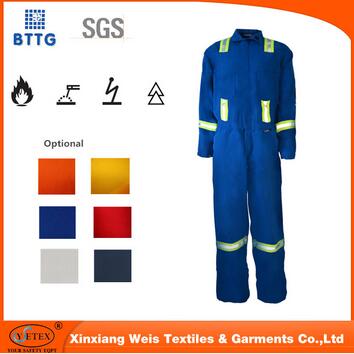 310gsm 100% cotton flame resistant workwear for oil & gas industry