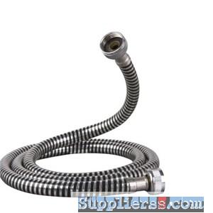 PVC silver foil shower hose 1.25M/1.5M long 1/2