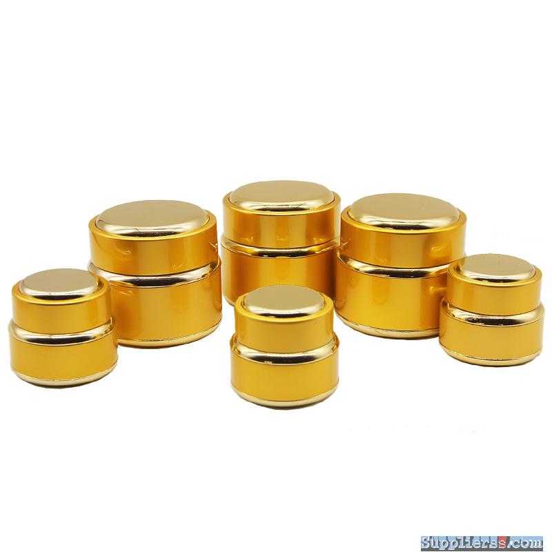 gold cosmetic packaging cosmetic jar aluminum cream jar