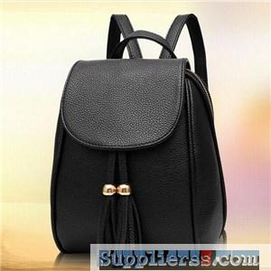 Women Fashion Style Tassel Backpack Side Zipper Around Daypack