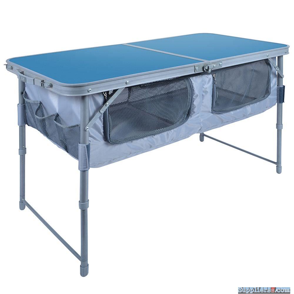 Foldable table with shelf SST-3P