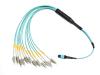 MTP/MPO – 4 Duplex LC Fiber Optic Harness Breakout/Fanout Cable