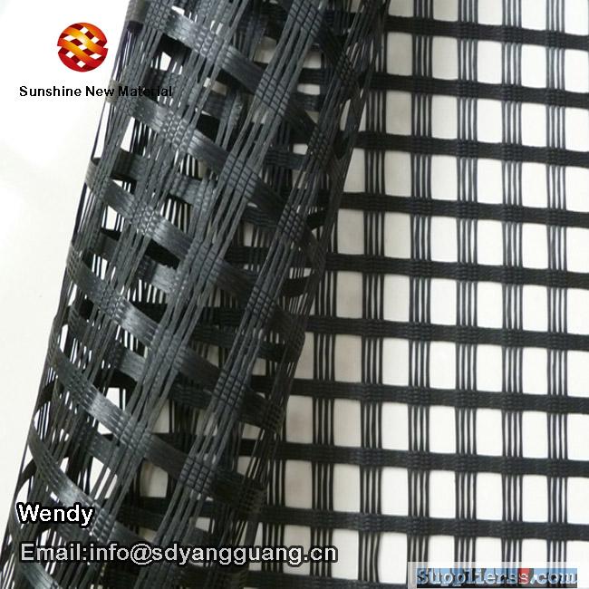 Uniaxial Biaxial Knitted Geogrid PVC Coated Polyester Geogrid