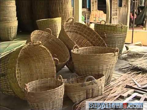 Natural Woven Bamboo Basket