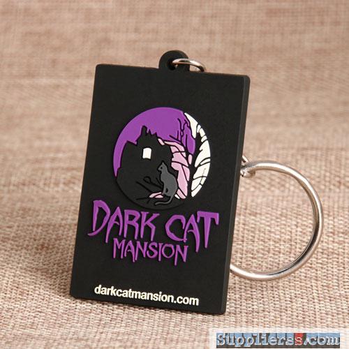 Dark Cat PVC Keychain
