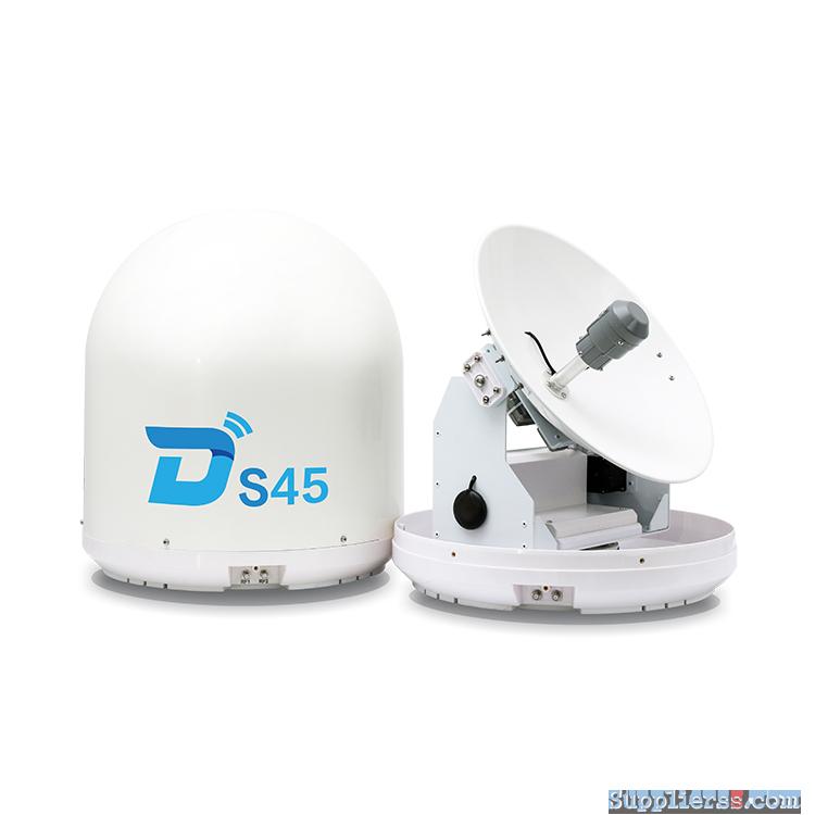 Ditel S45 ku band 45cm mobile auto tracking satellites marine satellite tv antenna for boa