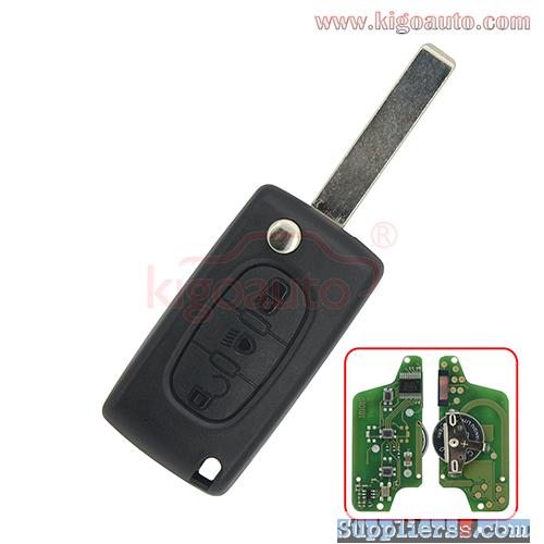 CE0523 Flip remote key 3 button HU83 434Mhz pcf7941ASK for Citroen C2 C3 C5