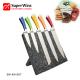 Stainless Steel Kitchen Knife Set with Stone Block