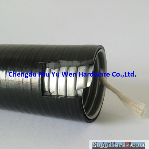 Liquit tight PVC coated metallic flexible conduit for cable management