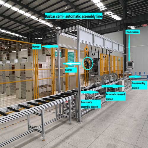 busduct assembly machine for busway reversal