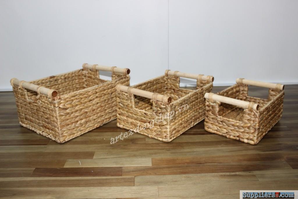 Water hyacinth basket, wicker basket-SD4126A-3NA