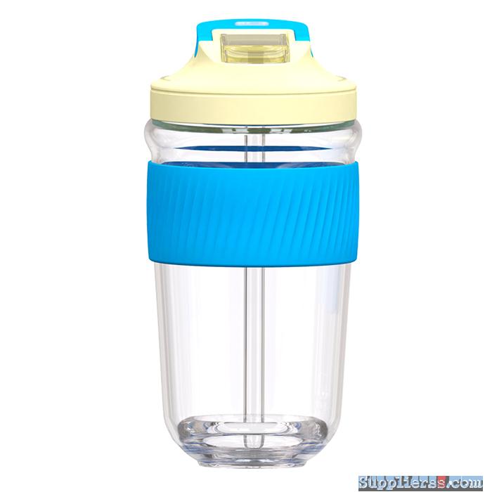 Glass Water Bottle With Straw26