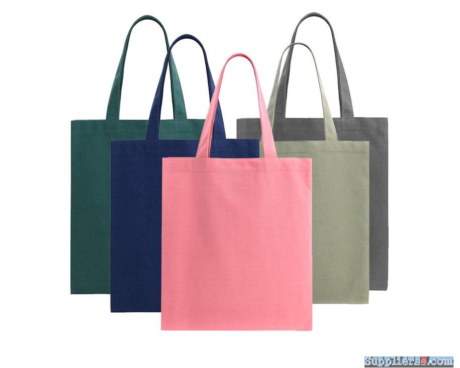 Logo Print Shopping Bag, Cotton Grocery Bag