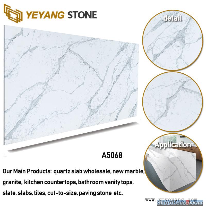 Grey Artificial Quartz Stone for Interior Decoration