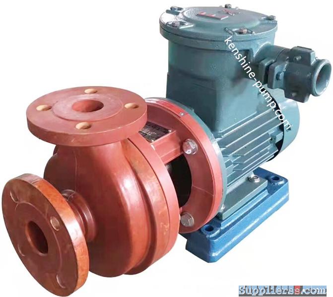 Fiberglass centrifugal acid transfer pump