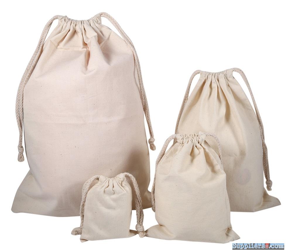 Muslin Bag, Cotton Pouch, Party Favor Bag, Cotton Wedding Bag