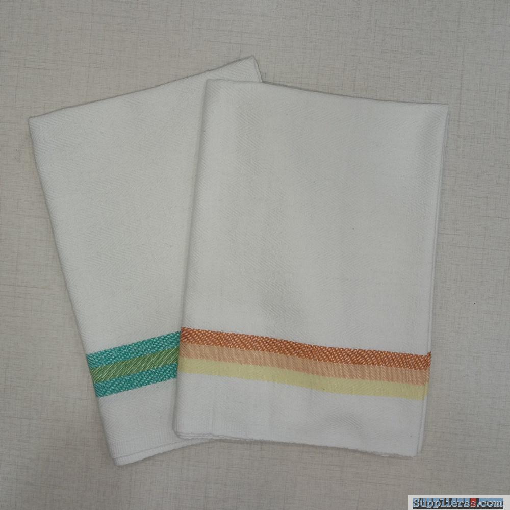 Herringbone Kitchen Towels 2 Side Hem Side Selvedge