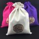 Velvet Coin Bag, Logo Print Bag, Jewelry Pouch, Velvet Drawstring Bags
