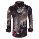 Men\\\'s High Quality Printed Long Sleeve Dress Shirt Wholesale or Customized13