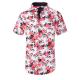 Men\\\'s Flower Pattern Short Sleeve Casual Button Down Shirt Wholesale or Customized57