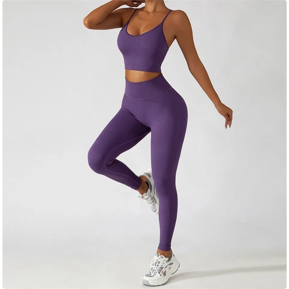 Seamless Running Strap Back Yoga Suit94