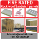 Fire rated rock wool sandwich panels