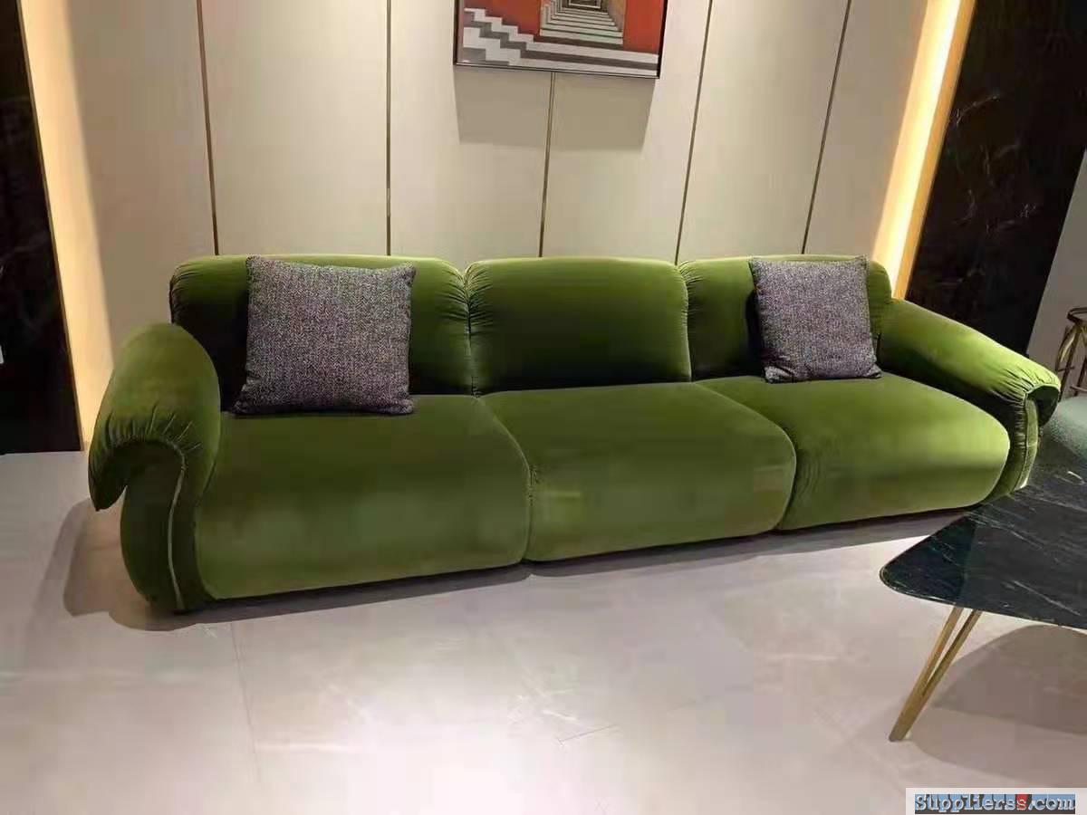 Leather Sofa vs Green Velvet Sofa